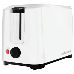 Mellerware Toaster 2 Slice Plastic White 700W "eco