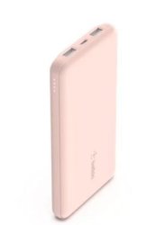 Belkin Boostcharge 10000MAH 3-PORT Power Bank With Usb-a To Usb-c Cable - Pink