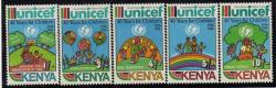 Kenya 1987 "unicef 40TH Anniv" Set Of 5 Umm. Sg 403-7. Cat 8 60 Pounds.