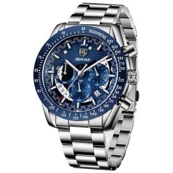 Benyar BY-5120 "dark Side Of The Moon" Chronograph - Blue Stainless Steel