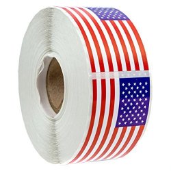 500 American Flag Stickers Perforated 2.125" X 1.25" Usa Patriotic Stickers