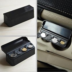 Nple--auto Car Interior Portable Plastic Coin Change Storage Box Case Container Holder