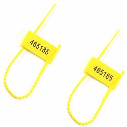 1000 Numbered Tamper Proof Plastic Fire Extinguisher Safety Tags Zip Tie Pull Tites Security Seals Tear Off Disposable Self-locking Donation Box Locks Yellow
