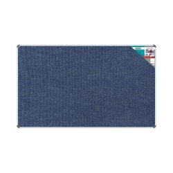 Bulletin Board Ribbed Aluminium Frame 2000X1200MM - Denim