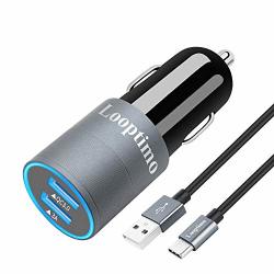 Rapid USB C Car Charger Adapter Compatible For Samsung Galaxy S20 PLUS S20 S20 ULTRA S10+ S10 S10E S9+ S9 S8 Note 10 NOTE 9 NOTE 8 18W Dual-port Quick Charge 3.0 Fast Charging