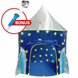Rocket Ship Play Tent For Boys Ship Tent Astronaut Space Tent For Kids W Projector Toy For Indoor Outdoor Kids Pop Up
