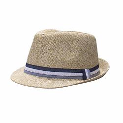 Dockers Men's Straw Fedora Hat Two-tone 