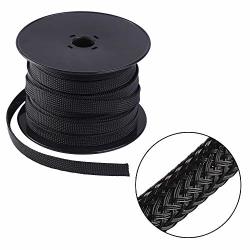 3/8 Inch PET Expandable Braided Sleeving- 10ft - Black