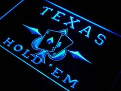 Adv Pro S217-B Texas Hold'em Poker Casino Neon Light Sign