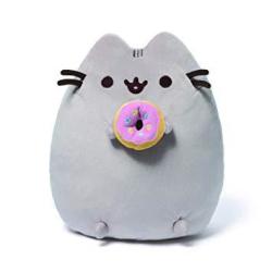 Gund Pusheen Snackables Donut Cat Plush Stuffed Animal Gray 9.5