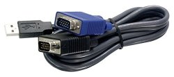 Trendnet USB Vga Kvm Male To Male Cable Vga svga Hdb 15-PIN Male To Male USB 1.1 Type A 6 Feet TK-CU06
