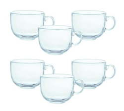 Glass Hot Or Cold Beverage Or Dessert Mug - Pack Of Six - 400ML