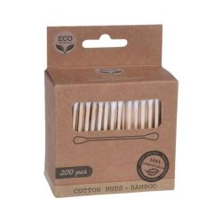 Cotton Ear Swabs - Pack Of 200 Pieces - -friendly Bamboo