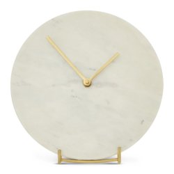 @home Table Clock Marble White 20CM