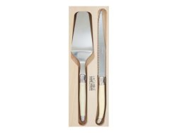 Laguiole By Andre Verdier Cake Serving Set Set Of 2 Ivory