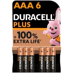 Duracell Plus AAA Batteries 6 Pack