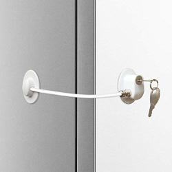N-dt Refrigerator Door Lock With 2 Keys Refrigerator Door Lock Cabinet Lock Security Door Lock - White