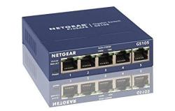 Netgear 5-PORT Gigabit Ethernet Unmanaged Switch Sturdy Metal Desktop Plug-and-play Prosafe Lifetime Protection GS105NA