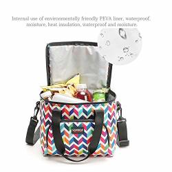 Lunch Bag Ltrottedj 10L Insulated Cooler Lunch Bag Camping Picnic Box Shoulder Thermal Double Layer A