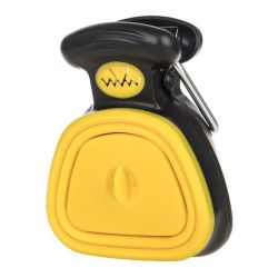 Portable Dog Poop Scoop With Waste Bag Dispenser - Yellow