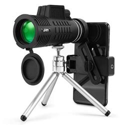 Grm Monocular Telescope 15X50 Zoom HD Monocular With BAK-4 Prism Fmc Lens Telescopic Tripod & Smartphone Holder For Bird wildlife Watching Hunting Concert 2-1640YD Viewing