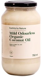 Faithful To Nature Mild Odourless Organic Coconut Oil