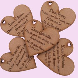 Personalised Heart Thank You's Perfect Size For Keyrings