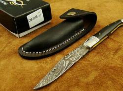 S A Knives Handmade Damascus Steel Folding Knife