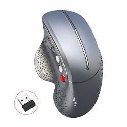 Dishykooker 2.4G Ergonomic Wireless Mouse For Gamer Gaming Laptops Silver Grey Electronic Product