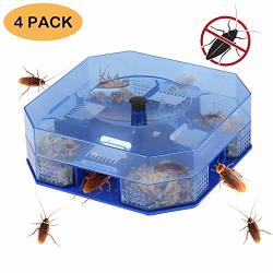 Accmor 4 Pack Roach Cockroach Trap Killer Box Reusable Non-toxic And Eco-friendly