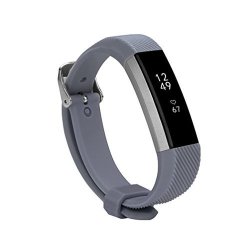 Newest Fitbit Alta Hr Andmolshow Alta Band With Metal Clasp Silicone Replacement Band For Fitbit Alta Hr And Alta Grey
