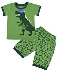 Little Maygold Boys Pajamas Dinosaur Toddler Short Clothes Set 100% Cotton Kids Sleepwear Pjs 1-7 Years