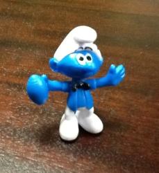 Smurf Plastic Figurine 5.5cm Boy - Work For Cake Toppers Also