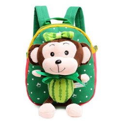 Kindergarten Kids Lovely Monkey Cartoon Animals Plush Backpack Soft Light Schoo