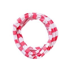 Tickled Pink Women's Game Day Sports Team Apparel Scarf Or Wrap Stripes INFINITY 10X31 10 X 31