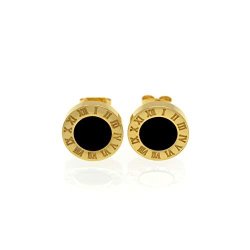 A-hha Men Earrings Gold rose silver Color Stud Rose Gold Color White