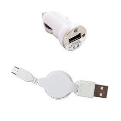 Fenzer White USB Travel Car Retractable Data Sync Charger Cable For Nokia 521 610 710 800 810 820 822 900 920 925 928 1020 1520 Lumia 808 Pureview 1606 2605 Mirage 2705 Shade 3606 6205 6350 6750 Mural
