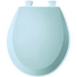 Bemis 500EC464 Molded Wood Round Toilet Seat With Easy Clean And Change Hinge Dresden Blue By Bemis