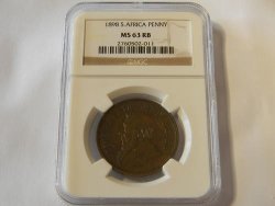 1898 Penny-a Beautiful Specimen-graded A High MS63RB By Ngc-brown On The Obverse And Red On Reverse