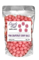 Candyout Pink Grapefruit Chewy Candy Sour Balls - 3 Pounds