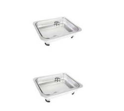 Square Chafing Dish - MINI With Glass Lid - Set Of 2