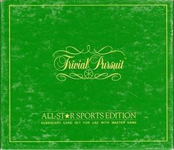 Trivial Pursuit All-star Sports Edition Subsidiary Card Set For Use With Master Game Outdated Version By Trivial Pursuit