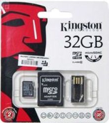 Kingston Class 10 Microsdhc Memory Card With Sd Adapter And Micro Sdhc Card Reader 32GB