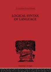 Logical Syntax of Language