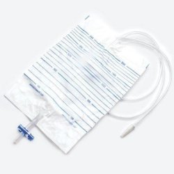 Urine Bag 2 Litre Sterile Cross Valve Type With T-tap Pack 10