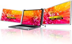 Monitor 15.6 Inch Portable Triple Screen Monitor Laptop Extended Screen 1920 1080 Resolution 15-17 Inch Standard 2-5 Working Days