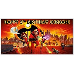 Incredibles Birthday Banner Party Decoration Backdrop