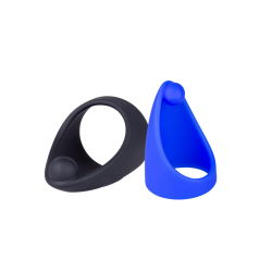 Screaming O Slingo Silicone Cock Ring & Taint Tapper - Blue