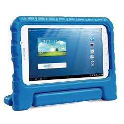 Hde Kids Case For Samsung Galaxy Tab A 7.0 - Shock Proof Child Friendly Cover W Stand Handle Model Number SM-T280 & SM-T285 2016 Release Date - Blue
