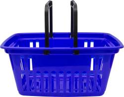 Shopping Basket Med Black - Blue